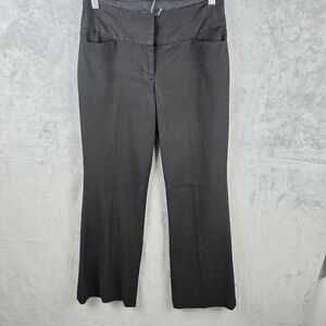 Express Editor Womens Dress Pants 4R Black Polyester Blend